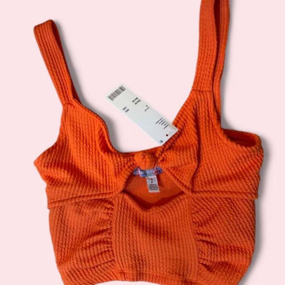 Urban Outfitters Women's Orange Crop-top